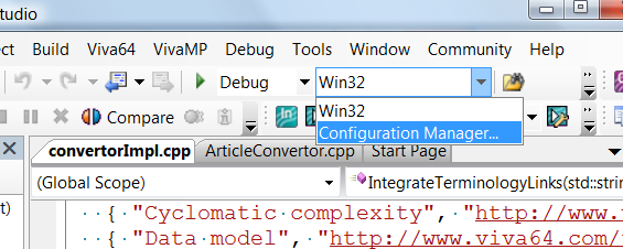 Figure 1. Launch of the configuration manager.